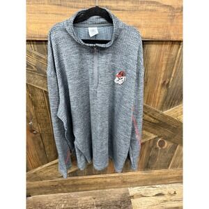 University of Georgia Bulldogs Men's Quarter Zip Pullover  Gray, 2XL